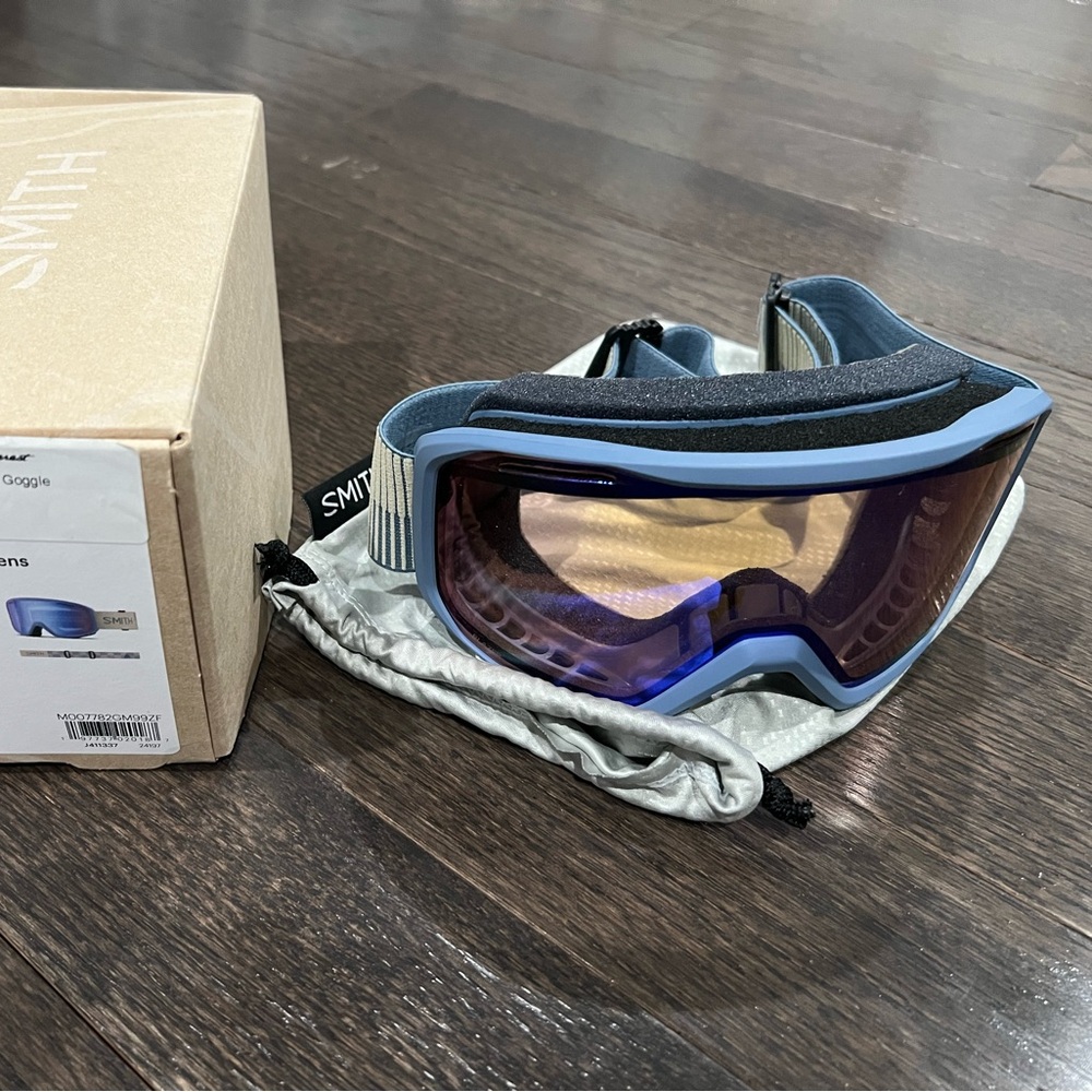 Smith Blazer Goggle, Granite Blue, Blue Sensor Mirror Lens, NEW